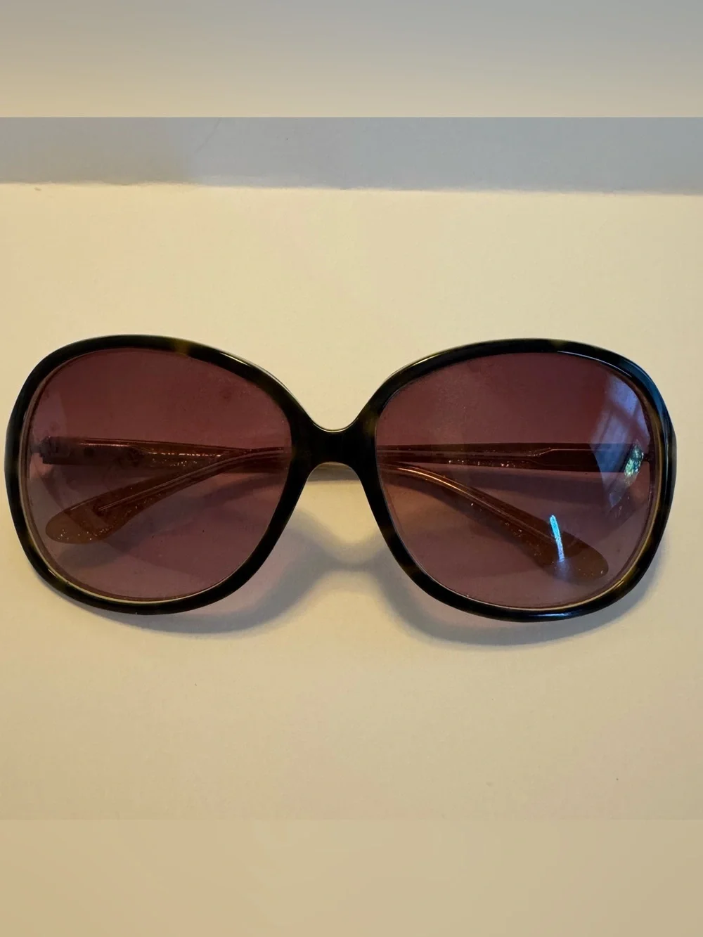 Kate Spade GABI/S OJBY Oversized Round Gradient Sunglasses 130 Gold Tortoise